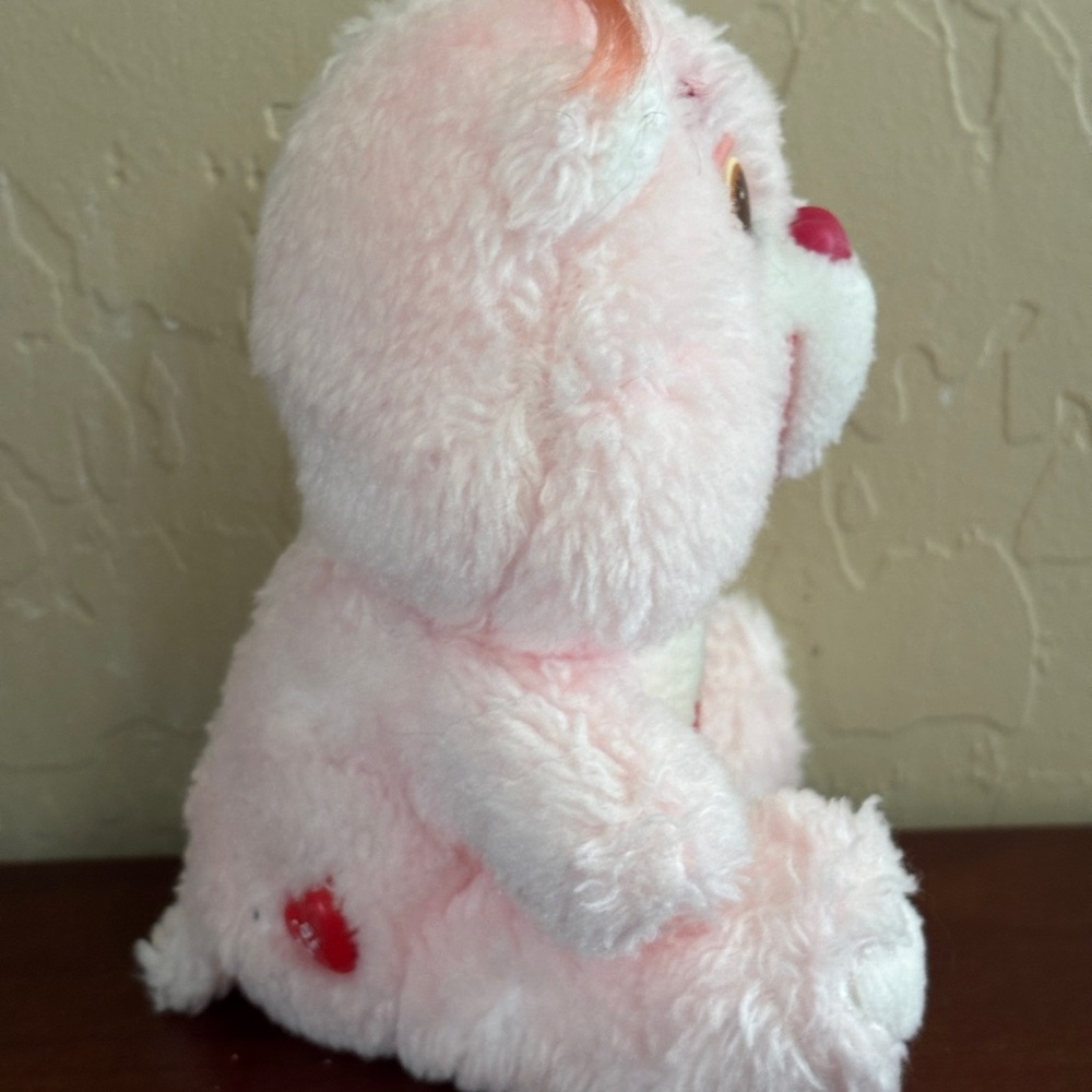 Cheer Bear Care Bear Pink W/ Rainbow Plush Toy Stuffed Animal Vintage 1980s Mini - Picture 2 of 9